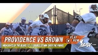 Providence vs Brown  2014 Laxcom College Highlights [upl. by Oidacra7]