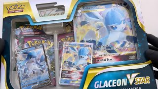 Unboxing Glaceon Vstar Special Collection Pokemon TCG En espera de brilliant star 😐 [upl. by Adien]