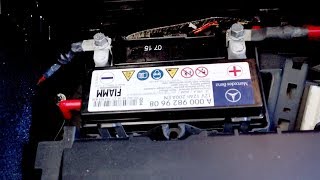 How to replace an Auxiliary battery in the Mercedes CLA250 GLA250 [upl. by Eirollam]