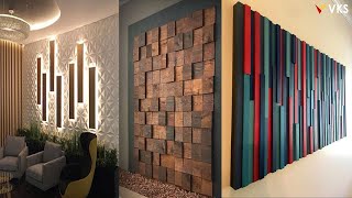 Modern Wooden Wall Decorating Design Ideas  Wood Wall Panel Design  Living Room Wood Wall Decor [upl. by Nnylodnewg220]