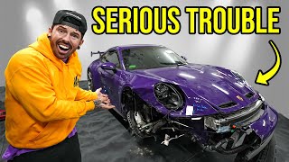 REBUILDING A WRECKED PORSCHE 911 GT3  PART 1 [upl. by Rezal]