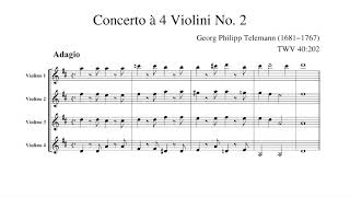 Telemann Concerto for 4 No 2 TWV 40202 Mvt 1 [upl. by Elise]