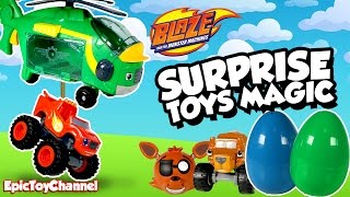 SURPRISE TOYS MAGIC Blaze and the Monster Machines Swoops Brings SURPRISE EGGS amp Blaze Surprise Toys [upl. by Nawaj]