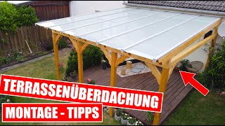 Terrassenüberdachung bauen  Anleitung zur Montage 2 [upl. by Sweatt315]