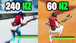 Fortnite 240hz VS 60hz [upl. by Jarnagin205]