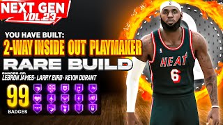 BEST 2 WAY INSIDE OUT PLAYMAKER BUILD ON NBA 2K22 NEXT GEN RARE BUILD SERIES VOL 23 [upl. by Cassell432]