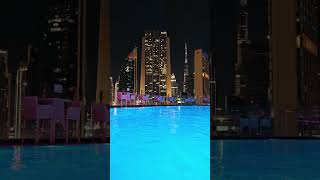 The pool in the worlds highest hotel in Dubai gevora hotel [upl. by Berlyn]