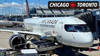 FLYING AIR CANADAs A220  Chicago to Toronto in Economy [upl. by Coretta]