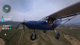 LOCAL FLIGHT IN SARDINIA WITH ATC  SAVANNAH S ULTRALIGHT AIRCRAFT [upl. by Tillio]