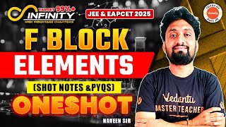 F Block Elements  Short Notes amp PYQs One Shot Class 11 amp 12 JEE EAPCET 2025 AP amp TS Naveen Sir [upl. by Nylecsoj541]