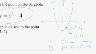 distance between point and parabola [upl. by Guttery]