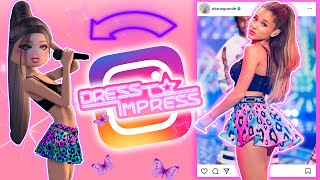 RECREATING CELEBRITY INSTAGRAM OUTFITS in Dress To Impress💦👑 [upl. by Amekahs151]