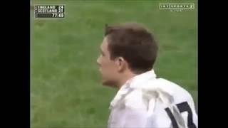 Teenage Jonny Wilkinson fabulous tackle on Alan Tait [upl. by Maclaine]