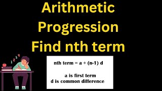 Arithmetic Progression find nth term [upl. by Kimmy]