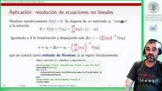 Linealización de funciones de 1 variable II serie de Taylor discusión aplicaciones   UPV [upl. by Faythe969]