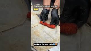 Kurkure paneer roll🥶🥵viral shortsfoodietrending viralshortssnacklove paneer rollytyummy [upl. by Rise452]