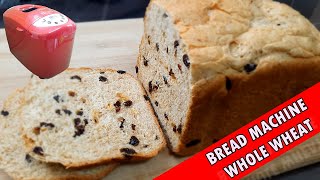 Soft Whole Wheat Bread With Black Raisins  PerySmith  West bend Bread Machine [upl. by Harve819]