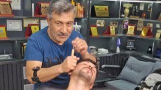 ASMR SKIN CARE AND HEAD MASSAGE WITH BARBER MUNUR ONKAN EvetAbii [upl. by Airyk166]