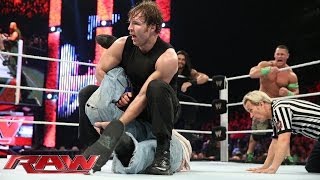 John Cena Roman Reigns amp Dean Ambrose vs The Wyatt Family Raw June 9 2014 [upl. by Annice]