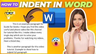 How To Indent In Word First Line amp Paragraph Full Guide [upl. by Adnorhs292]