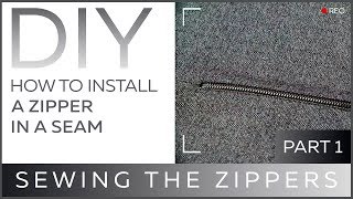 DIY How to install a zipper in a seam Sewing the zippers [upl. by Flavian]