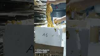 Goldplated foil Full video goldleaf decoration art diy gilding homedecor furniture wood [upl. by Mohkos718]