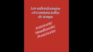 Les propositions subordonnées circonstancielles de temps ‐ [upl. by Orvah]