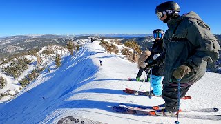 Skiing The STEEPEST Runs At Palisades Tahoe [upl. by Wilder862]