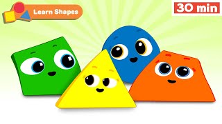 Shapes School  Educational videos for Babies  Learn Shapes for kids  Square   First University [upl. by Yuhas]