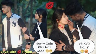 Love Bite 💋  Prank On Boyfriend  Gone Extremely Wrong 😤  Zain Khan Prank [upl. by Angelita]