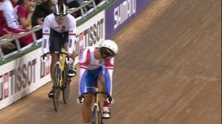 DMITRIEV  LEVY  Mens Sprint Quarterfinals Race 2  2013 UCI World Track Championships Minsk [upl. by Mano757]