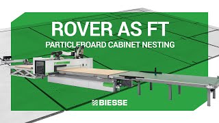 Biesse Rover AS FT  Particleboard Cabinet Nesting [upl. by Yttak]