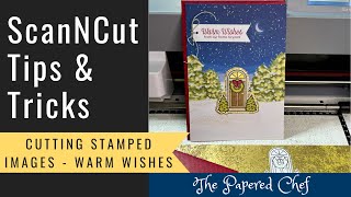 Brother ScanNCut Tips amp Tricks  Cutting amp Layering Stamped Images  Warm Wishes by Stampin’ Up [upl. by Nnylsia843]