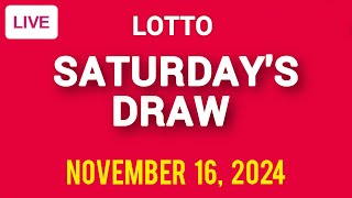 The National Lottery Lotto Draw Live Results from Saturday 16 November 2024  lotto live [upl. by Madox]