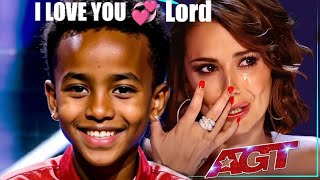 Incredible 10 YearOld AGT with Powerful Gospel Performance on agt stage 🇺🇸✝️✝️✝️ [upl. by Walliw]