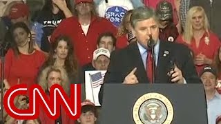 Sean Hannity appears on stage at Trumps rally [upl. by Forrest]