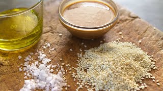 Easy Homemade Tahini Recipe 10 MINUTE recipe with just 3 ingredients [upl. by Adnomal685]