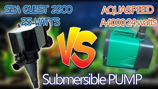 AQUARIUM PUMP VS AQUASPEED A4000 [upl. by Ruhtracam]