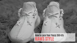 How To Lace Your YEEZY KAWS Style [upl. by Llemij]