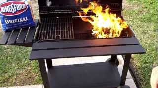 How to light a BBQ Charcoal Barrel Grill [upl. by Jar489]