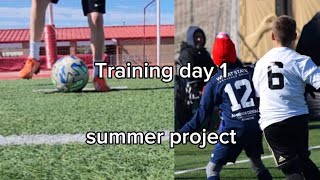 Day 1 of training💪 summer project👀👈 stay tuned for lots of training videos😎⚽️ [upl. by Nimsay268]