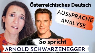 Deutsche Aussprache Analyse Arnold SCHWARZENEGGER  Deutsch Österreichisches Deutsch Reaction Video [upl. by Holmes]