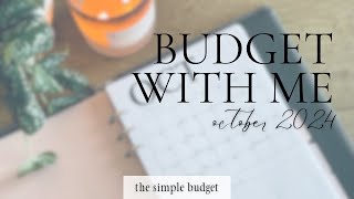 budget with me  october 2024 budget  dave ramsey inspired  zero based budget  family budget [upl. by Arrehs]