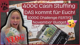 SPAREN Cashstuffing Novemberbudget 🤑 GESCHAFFT umschlagmethode budgetplanung vlog cashstuffing [upl. by Dlorej]