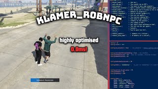 ESX FREE klamerrobnpc  Fivem NPC robbery script [upl. by Oinotnas]