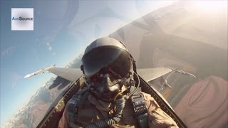 Incredible Cockpit Video F16 Fighter Jet Takeoff Inflight Refueling [upl. by Edmonds]