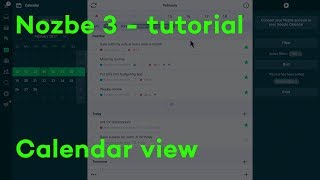 Calendar view  Nozbe 3 tutorial 613 [upl. by Nahgam]