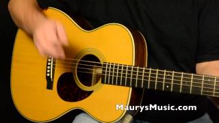 The Martin OM28V Custom Madagascar  Hide Glue 224 at MaurysMusiccom [upl. by Hartwell]