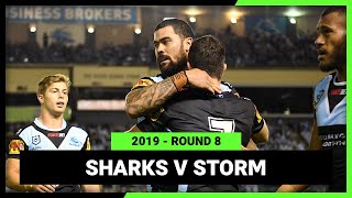 CronullaSutherland Sharks v Melbourne Storm Round 8 2019  Full Match Replay  NRL [upl. by Vachell]