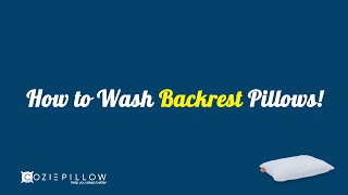 How to Wash Backrest Pillows [upl. by Alfeus422]